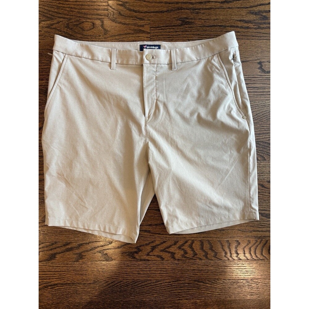 Bird Dogs Khaki Performance Golf Shorts Men’s Size 38 Inseam 9” Stretch Casual